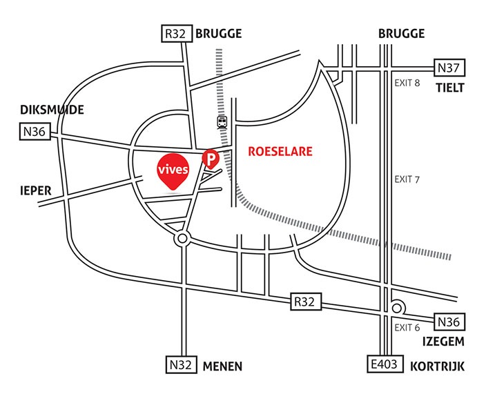 Map of VIVES Roeselare
