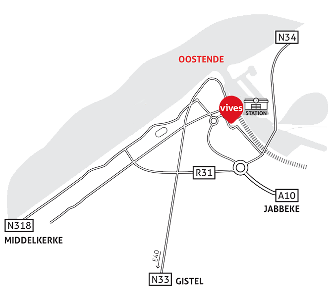 Map of VIVES Oostende